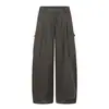 Yidao Vintage 2026 Producto Nuevo de Otoño: Pantalones Anchos de Estilo Americano de Moda para Hombre con Bolsillos Laterales Tridimensionales, Pantalones Casuales Holgados