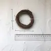 Círculo de ratán anillo de ratán floristería DIY hecho a mano colgante de puerta arreglo floral corona floral Flor preservada colgante de coche corona de decoración navideña