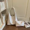 Bolsa tecida em PU da moda para mulheres, novo modelo 2026, bolsa tote de grande capacidade para mãe e filha, bolsa de ombro versátil para o dia a dia