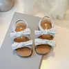 Sandalias de Lazo de Perlas 2026 Moda de Verano Chanclas Planas para Uso en Exteriores, Chanclas de una Sola Tira Suaves y Versátiles