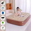Cama inflable, extra alta y extra gruesa, para uso doméstico, plegable en doble, para uso en exteriores, camping para una persona, colchón de aire engrosado, portátil