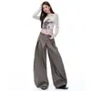 Nuevos pantalones caqui 2026 transfronterizos estilo retro americano con dobladillo curvo, diseño de botón vintage y efecto de caída para ir al trabajo y uso casual