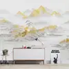 Nuevo Estilo Chino Paisaje de Tinta Jinshan Fondo de TV Sofá Papel Tapiz Papel Tapiz Decoración de Sala de Estar Mural Recubrimiento de Pared