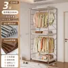 Armario abierto para dormitorio de casa, vestidor, estantería metálica de pie, nuevo armario colgante combinado estilo japonés