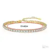 Pulseira de Zircônia 4mm, Estilo Levemente Luxuoso, Joia Versátil e de Alto Padrão para Mulheres, Pulseira Minimalista da Moda para Atacado em Comércio Transfronteiriço