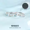 Anillos de Pareja Diarios de Gato y Perro de Plata Pura S999 Diseño de Nicho Anillo Lindo de Mascota Lujo Ligero Regalo de Cumpleaños para Niñas
