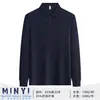Camisa polo de manga comprida com impressão de logotipo personalizado, camiseta para trabalho, uniforme de grupo, uniforme de turma, camisa para cultura corporativa da empresa, bordado