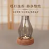 Portavelas Estilo Zen con Pantalla de Vidrio a Prueba de Viento, Lámpara de Cera Aromaterapia para el Hogar Estilo Retro Chino, Adorno Decorativo para Sala de Té