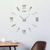 Reloj de Pared Estéreo 3D Reloj Divertido Normcore Creativo Estudio Sala de Estar Dormitorio Decoración Reloj Adhesivo de Pared Reloj de Espejo Silencioso