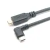 Cable de Datos USB C3.0 Tipo C de 90 Grados Curvado Macho a Tipo C Recto Macho, Carga Rápida PD Personalizado