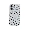 Letra de bolinhas, floco de neve, laço é adequado para capa de celular Apple 18 Pro Max, iPhone 17 e 16 modelos modernos