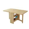 Nueva Mesa de Comedor Plegable de Madera de Pino para Apartamento Pequeño, Simple, Moderna, Rectangular, Mueble Multifuncional, Mesa para Comer