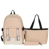 Mochila Escolar para Estudiantes de Tres Piezas, Fresca, Moderna y Versátil, Gran Capacidad, Múltiples Compartimentos, Mochila Casual con Combinación de Colores de Moda