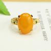 Anillo de Ámbar Natural Aiyu Lleno de Miel Cera de Abeja Vieja Anillo de Dedo Fábrica de Joyería Venta al por Mayor y Entrega S4022704