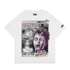 Hermosa Moda Hell Star Ins Mismo Estilo Vintage Estampado Top para Hombre y Mujer Casual a la Moda Algodón Puro Lavable Camiseta de Manga Corta
