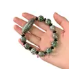 Pulsera de Ágata de Tíbet con Cuenta Dzi de Tres Ojos Estilo Tibetano Cuenta Dzi de Nueve Ojos Ágata Vintage Cuenta Dzi al por Mayor
