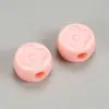Cuentas Acrílicas Populares Transfronterizas, Cuentas Redondas con Agujero Grande de Cara Sonriente, Cuentas para Manualidades DIY Infantiles, Cuentas Sueltas de Colores Caramelo