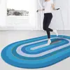 Alfombra de Entrenamiento de Terciopelo de Cristal Alfombra de Yoga para el Hogar Interior Antideslizante Silenciosa Ovalada Alfombrilla de Piso para Saltar la Cuerda Fitness Alfombrilla Aislante de Sonido Amortiguadora de Impactos