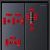 Pegatina magnética para refrigerador, mini decoración, puerta de entrada, pequeño copla, buena suerte, pegatina totalmente magnética, diseño de escena atmosférica, pegatina magnética