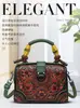Bolsas para Mujer Venta al por Mayor Transfronteriza Tallado en Cuero 2026 Retro Nueva Moda Carteras de Dama Bolsas Estilo Nacional Talladas