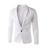 Traje informal de moda para hombre, de un solo pecho, pequeño, juvenil, ajustado, de color liso, sin planchado