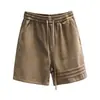 Pantalones cortos deportivos casuales de alta resistencia con diseño de tres rayas para hombre, pantalones de verano holgados hasta la rodilla, pantalones de chándal estilo americano