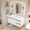 Gabinete de baño de aluminio de panal engrosado con lavabo de cerámica integrado y unidad de tocador