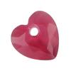 Anillo de piedra desnuda con forma de corazón de un solo agujero central de gema Huagang, n.° 5, con fondo de arena de vidrio rojo rosa, superficie de anillo de piedra desnuda con forma de corazón de melocotón, fondo de arena artificial