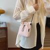 2024 Verão Estilo Coreano Artístico Fresco e Leve Pano Crossbody Celular Bolsa Feminina Casual All-match Mini Bolsa Pequena