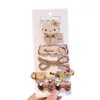 Accesorios para el Cabello de Dibujos Animados para Niños Pinza para el Cabello de Gato Marrón Pinza Lateral Pinza para el Flequillo Ropa para la Cabeza de Bebé de Otoño e Invierno Pinza para el Cabello Linda para Niñas