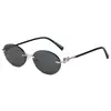 Ps33293 Gafas de Sol sin Marco para Hombres y Mujeres, Gafas de Sol de Metal, Gafas de Viaje de Moda, Gafas de Sol de Alta Gama