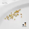 Cuentas Espaciadoras Chapadas en Oro Real de 18 Quilates Cuentas Sueltas Color que se Conserva Brillantes Cuentas Redondas Cuentas Doradas Material para Pulsera de Abalorios Hecha a Mano DIY Accesorios para Collares