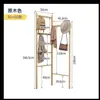Perchero de pie para dormitorio, uso doméstico, perchero de esquina, almacenamiento, madera maciza, ahorrador de espacio, colgador de esquina simple para ropa y bolsos