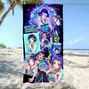 Temu Best-Seller Transfronterizo Secado Rápido Absorbente de Agua Toalla de Playa Serie de Chicas Cazadoras de Demonios Estrella Anime Kpop Toalla de Playa