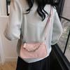 Bolso de Axila para Mujer 2024 Nuevo Texturizado para Mujer Cadena para el Hombro Bandolera Primavera y Verano Portátil Simple Bolso Cuadrado Pequeño Moderno