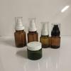 Maquiagem de beleza médica frasco cosmético marrom 30g frasco de emulsão tipo pump 60g frasco spray regador pequeno hidratante facial