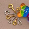 Ganchos de Tornillo con Colgante de Perla de Acero Inoxidable, Arandelas de Tornillo, Conectores de Abalorios Hechos a Mano para DIY, Accesorios de Joyería
