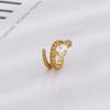 Clip para Oreja de Serpiente Ojos Verdes Europa y América Más Vendido Múltiples Capas Único Clip para Cartílago de Oreja del Año de la Serpiente Pendientes de Serpiente Pequeños de Zirconia para Mujer Sin Agujeros en las Orejas
