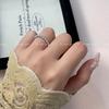 Anillo Abierto de Perlas Retorcidas Estilo Vintage, Anillo Versátil de Moda de Nicho, Anillo Apilable de Dos Piezas para Uso Diario, Artístico Retro