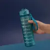 Botella de Agua Deportiva de Gran Capacidad para Exteriores Nueva Color Degradado Taza de Agua de Plástico 800ml Taza Espacial con Escala Venta al por Mayor