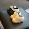 Zapatos para bebé niña, botines pequeños de piel, zapatos de algodón con peluche para invierno, zapatos para bebé con suela suave para caminar, botines cortos de princesa, botas para niña
