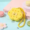Bolsa de Silicone com Furo Estilo Desenho Animado Mini Carteira de Moedas Bolsa de Cosméticos DIY Bolsa para Fones de Ouvido Pingente de Chaveiro Presente