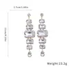 Pendientes geométricos acrílicos transfronterizos europeos y americanos, diseño de nicho y único, pendientes de lujo ligero, de alta gama, elegantes para mujer