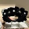 Elegante diadema de perlas para mujer, corona alta, versátil para salir, accesorio para el cabello elegante, tocado de alta gama