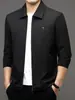 Nueva colección de otoño: chaqueta de negocios casual con cuello para hombre, chaqueta de alta gama, adecuada para hombres de mediana edad y mayores