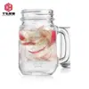 Venta cruzada spot taza creativa para cóctel de té de leche taza para batido de jugo frasco de albañil reutilizable taza con asa