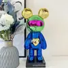 Ornamento Decorativo de Coelho Urso Eletrodepositado Tempo e Espaço para Sala de Estar, Hall de Entrada, Rack de TV, Estante de Exibição, Presente de Feriado de Luxo Leve