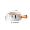 Taza de Leche para Desayuno, Bol para Ensalada con Asa, Cerámica, Color Lindo Bajo Esmalte, Fácil de Limpiar, Estilo Japonés, Bol para Condimentos de Repostería, Vajilla para Desayuno