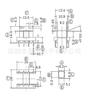 EE1906 esqueleto do transformador de alta frequência horizontal 4+4 pinos HXL-EE1903-1 distância da linha 13.00mm fonte de alimentação