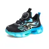 Zapatos Infantiles 2025 Nueva Llegada Hebilla Giratoria Tenis Infantil Niños Medianos y Grandes Suela Suave Suela Gruesa Antideslizante Transpirable Zapatos para Niños
